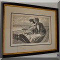 A26. Framed Harper's Weekly illustration. 